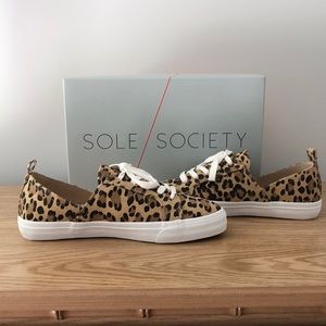 Sole Society leopard canvas shoes